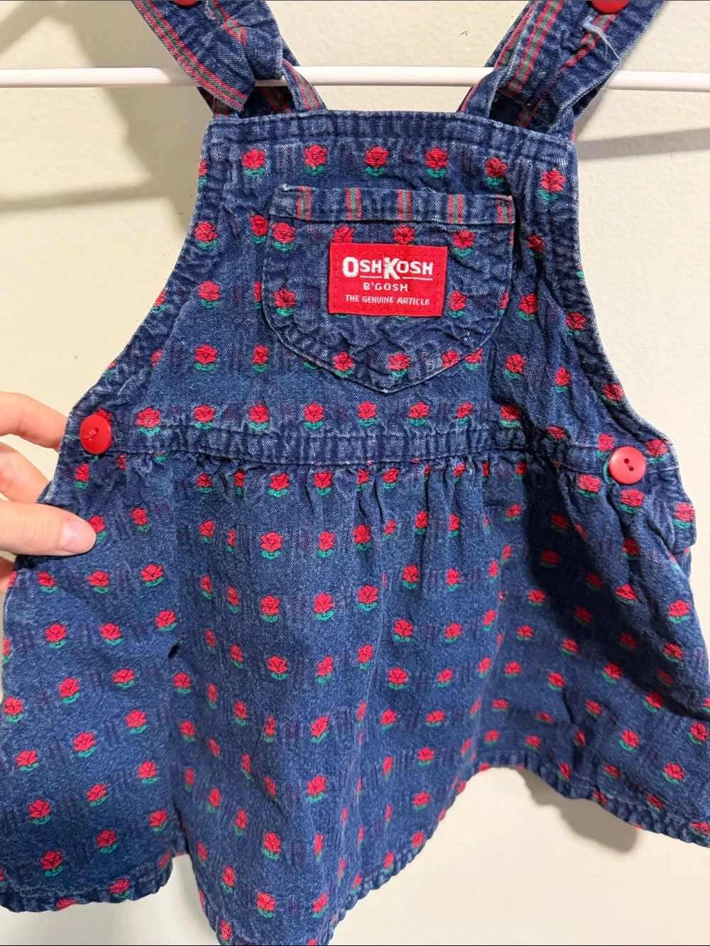 Vintage OshKosh Baby Flower Printed Dress Size 24M